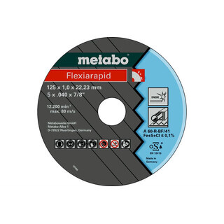 METABO 10 x Flexiarapid 125x1,0x22,23 Inox, Trennscheibe, gerade Ausfhrung (616099000)