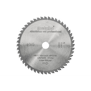 Metabo Sgeblatt aluminium cut - professional, 165x1,6/1,2x20 Z48 FZ/TZ 5neg (628276000)